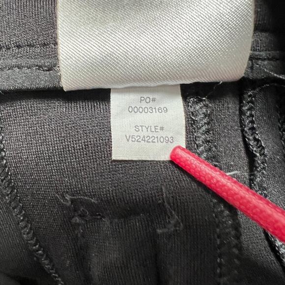 VINCE Skinny Pants SIZE 4 Black Stretch Ponte Ankle Trousers FLAW - Picture 8 of 14